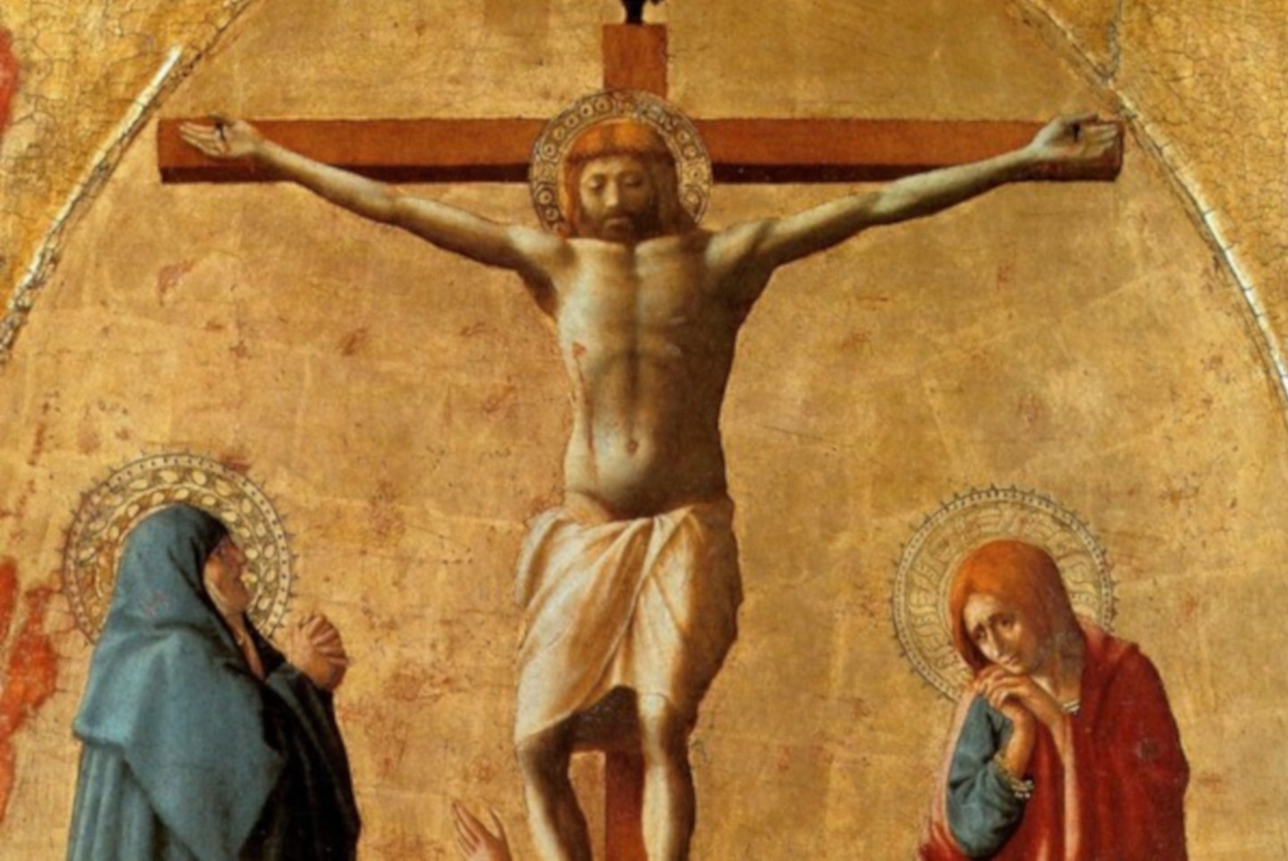 Masaccio, Crocifissione, 1426, tavola, 83x63 cm. Museo nazionale di Capodimonte a Napoli